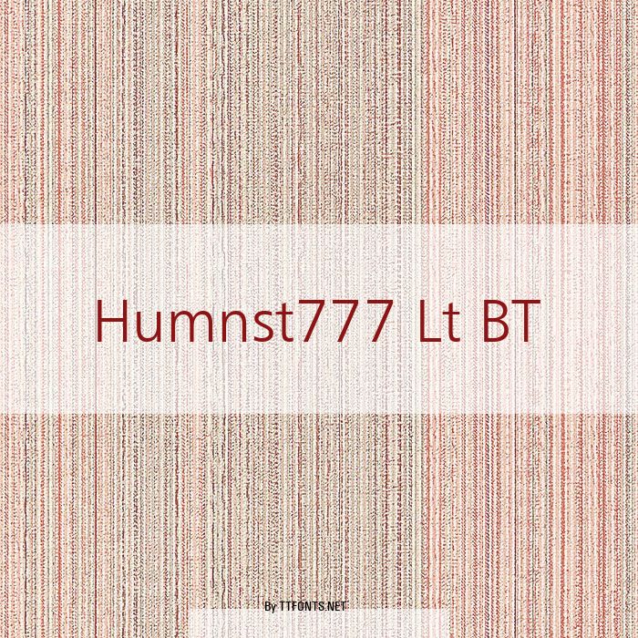 Humnst777 Lt BT example